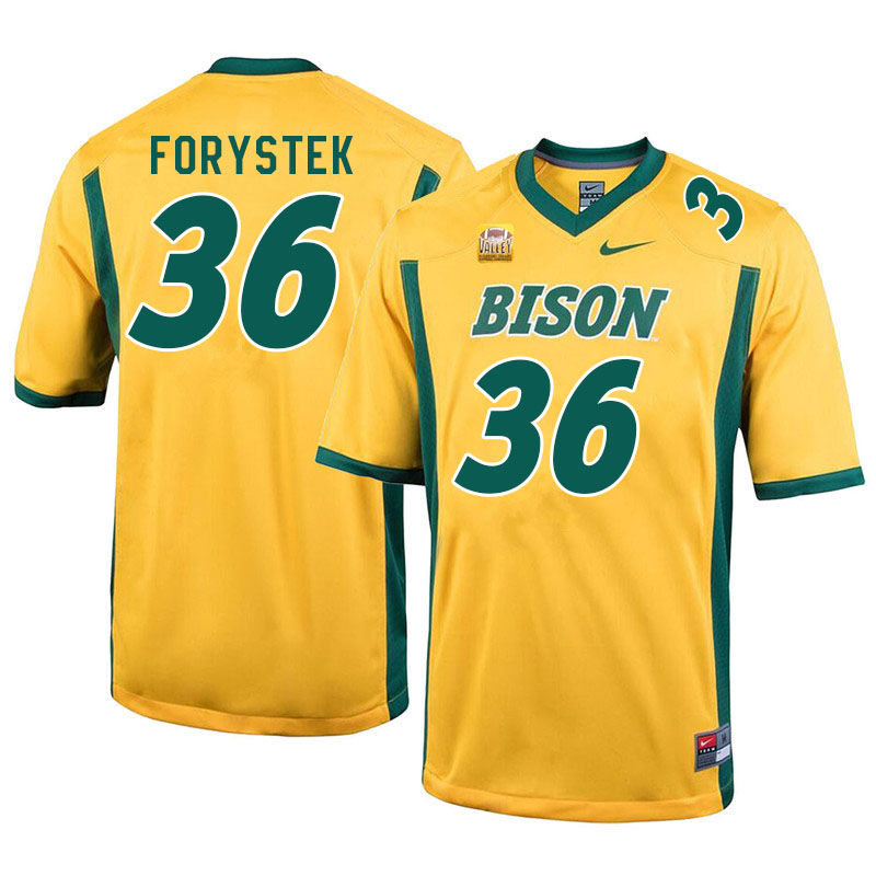 Men #36 Nate Forystek North Dakota State Bison College Football Jerseys Sale-Yellow - Click Image to Close